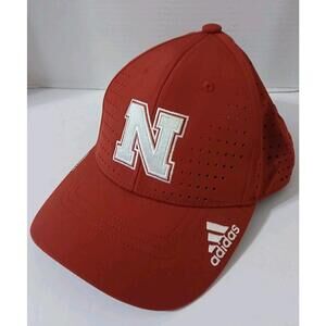 red nebraska cornhuskers Adidas Hat Aeroready College Sports One Size
